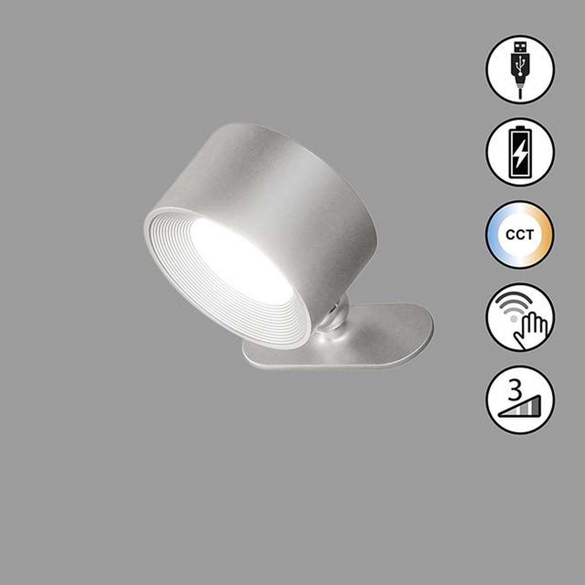 Lampade: LED Wandleuchte, Silber, 8 cm x 5 cm – Nuovo (secondo la descrizione) da Kreuzlingen venduto da Smart-Light