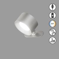 LED Wandleuchte, Silber, 8 cm x 5 cm