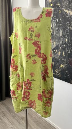 Sommerkleid leinen floral Grösse XL 