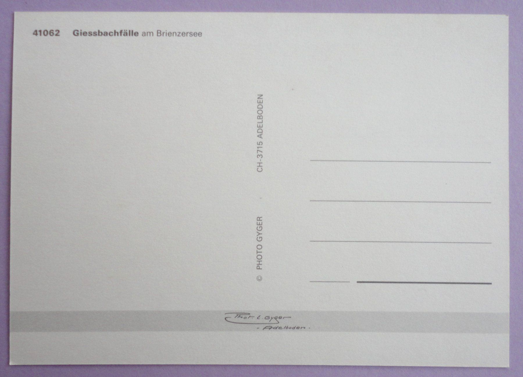 Cartoline postali: Giessbachfälle am Brienzersee – Usato da Fétigny venduto da Billy2miny 1