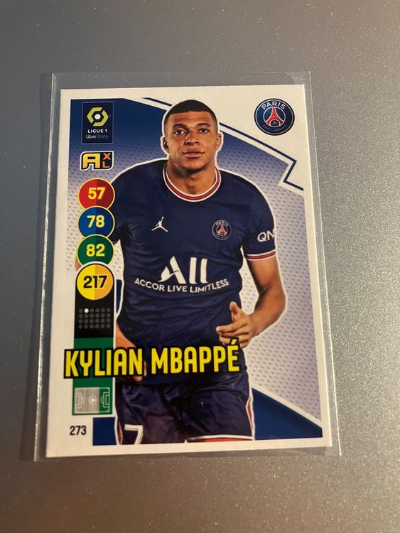 Carte Panini Adrenalyn XL – Ligue 1 2021-22 – Ballon D'Or 3 – Mbappé PSG