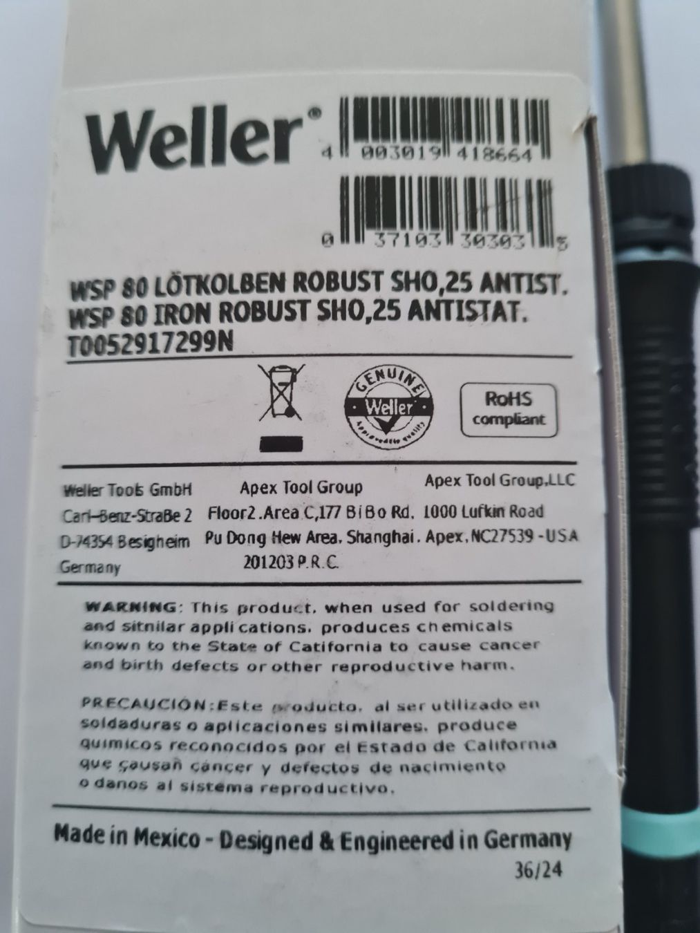 Weller Saldatori: Weller WSP 80 + 6 Lotspitzen - Neu! – Nuovo e nell'imballaggio originale da Fribourg venduto da Tolkien