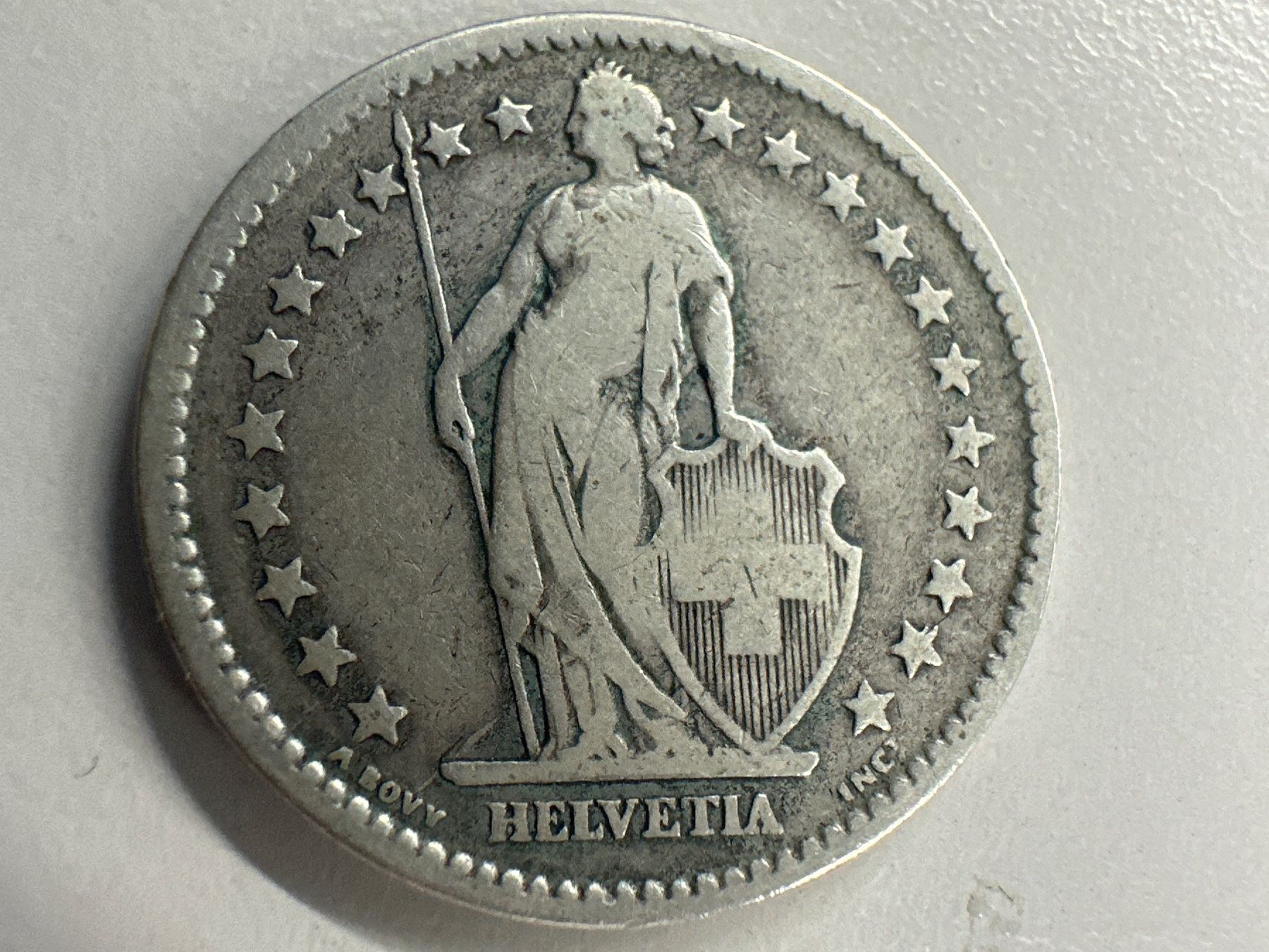 Tutti le monete: 2 Fr. Silber Schweiz 1878 -ss – Usato da Herisau venduto da herau 1