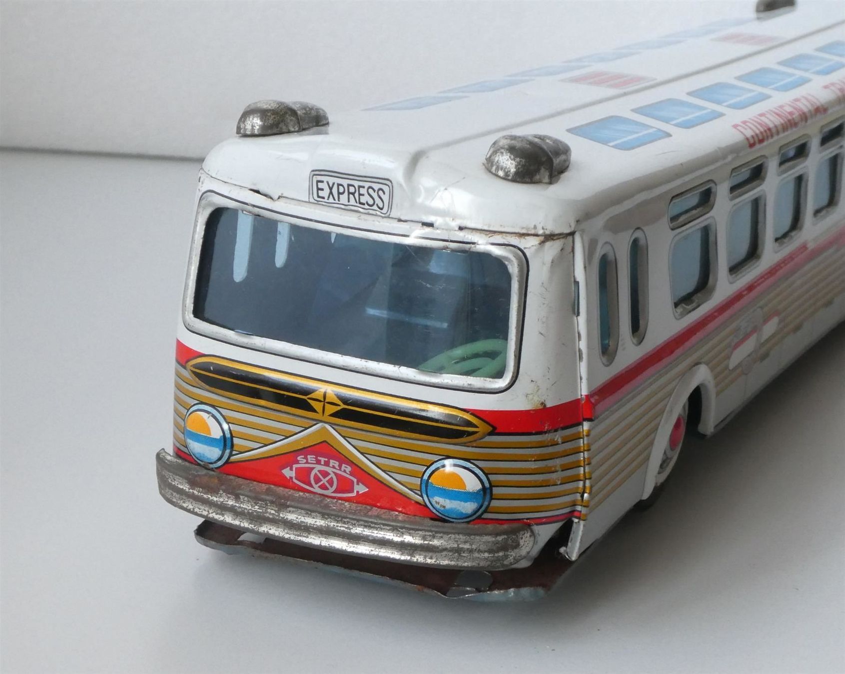 Modellini d'auto: Blechauto Setra Bus Continental Eagle Express Tin Japan – Usato da Frauenfeld venduto da Astra13 1