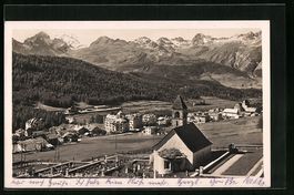 Pontresina, Ortsansicht mit Biz Julier
