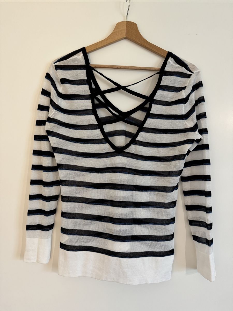 IKKS Top: Striped Summer Top with Criss-Cross Back – Nuovo (secondo la descrizione) da Zürich venduto da lui_ns5h 1