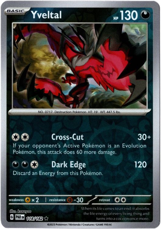 Paradox Rift Yveltal Reverse Holo 118/182 Kaufen auf Ricardo