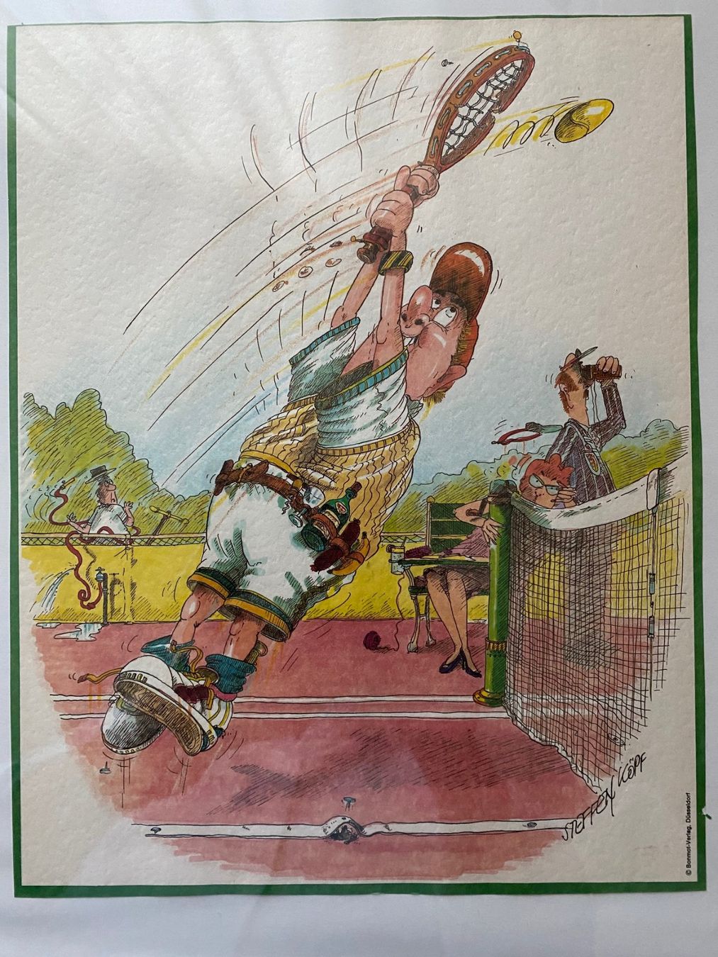 Foto & Immagini: Tennis Karikatur by Steffen Köpf "BACKHAND" – Usato da Bern venduto da Pfupfi0 3