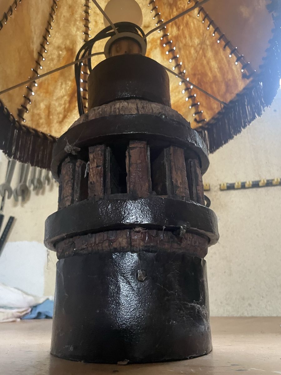 Lampade: Rustikale Leder Lampe – Usato da Günsberg venduto da nusi69 3