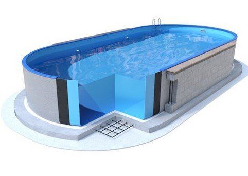 Piscine: Piscine Ovale Azuro Ibiza. – Nuovo e nell'imballaggio originale da Martigny venduto da ShowroomXL 5