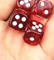 NEUER Spiel Würfel rot-weiss Polka dot - 81525