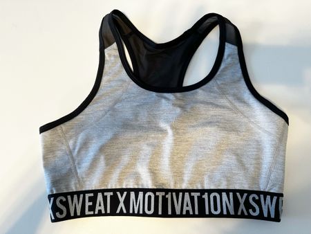 H&M Sport BH, Grau/Schwarz, Gr. l - Neuwertig!