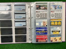 Album mit 270 verschiedenen Telefonkarten Israel
