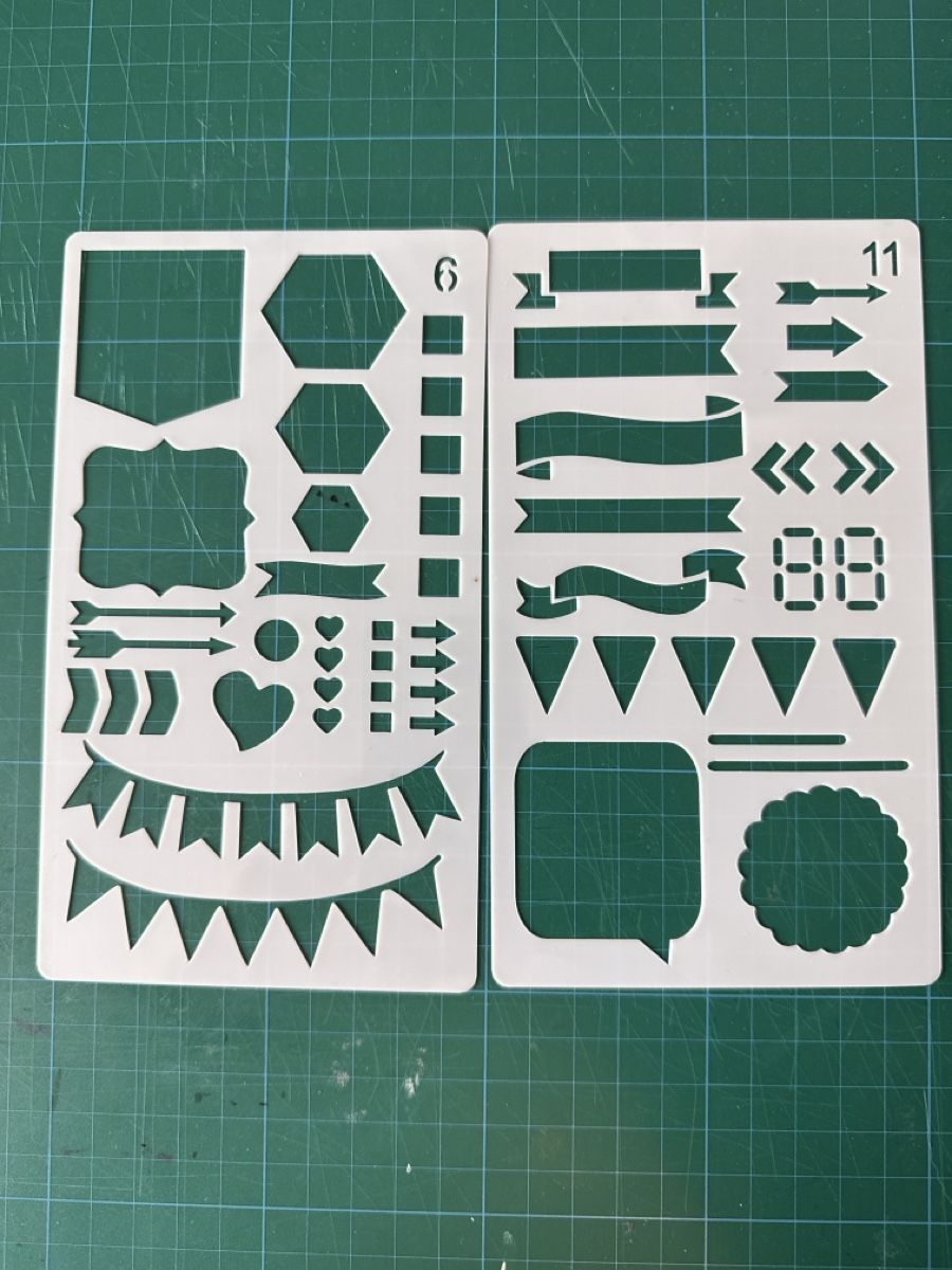 Schablonen: Schablone Journaling Stencils Set 8 Stück neu – Gebraucht aus Riniken von Chippie222000 1