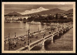 Genève / Genf, La Rade et le Mont-Blanc