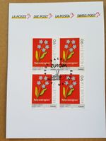 2003 - Blumen  - Nr. 1093 mit ET - 4er Block   / 487