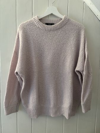 Rosefarbener Woll-Mix Pullover von Mango, Grösse S