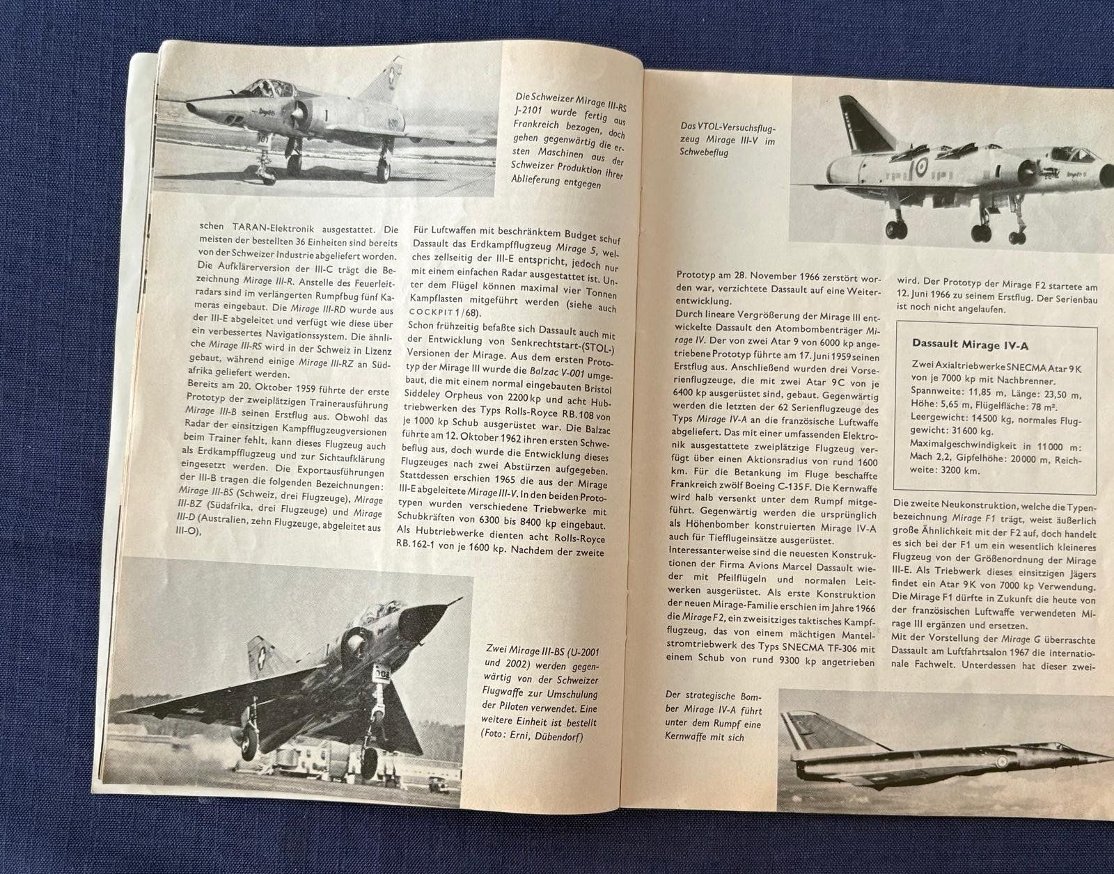 Revues & Magazines: COCKPIT DIE LUFTFAHRTZEITSCHRIFT APRIL 1968 – D'occasion à Ostermundigen par Wyatt-Earp 5
