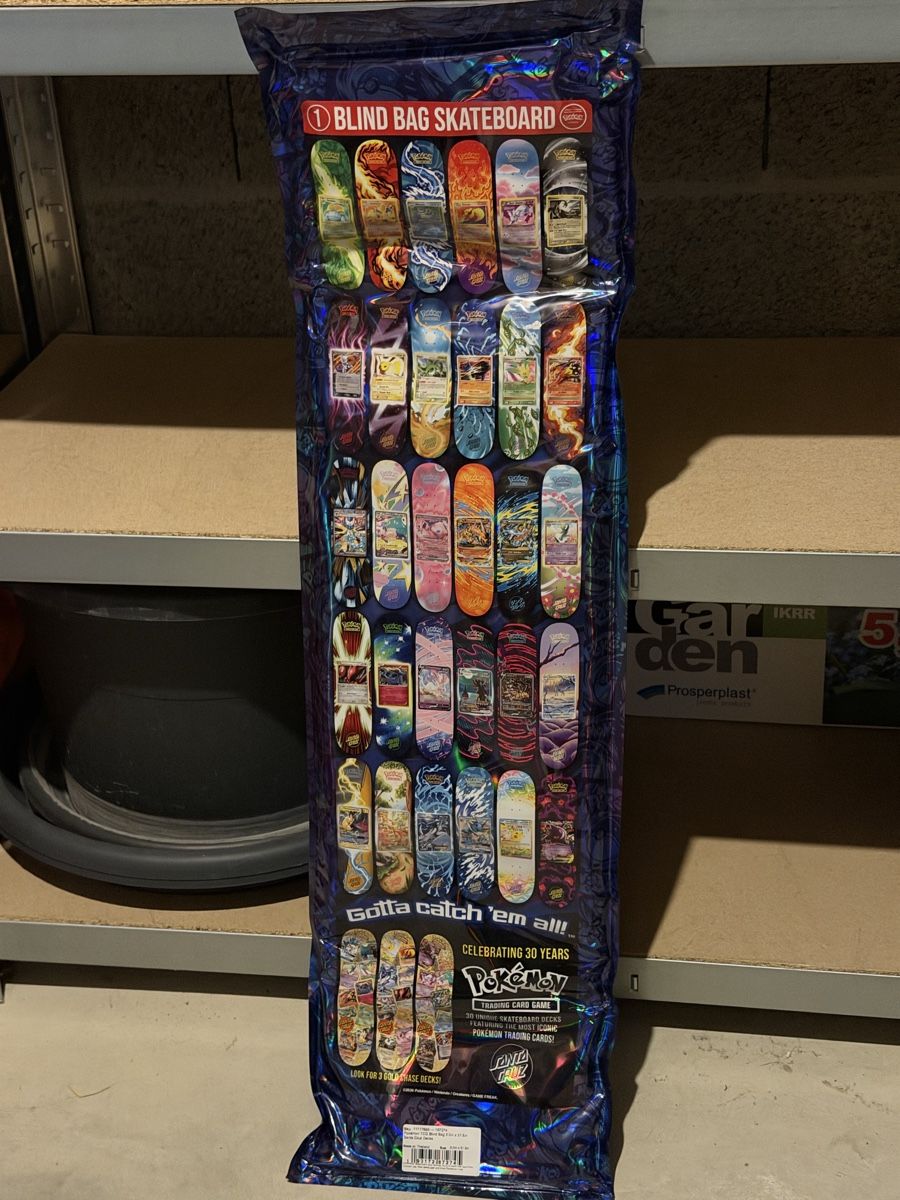 X10 Pokémon TCG Blind Bag Skateboard Santa Cruz (Neu und ...