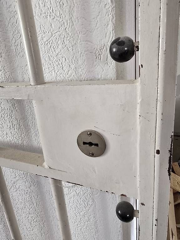 Porte: Glastür mit Rahmen und Gitter – Usato da Bärschwil venduto da berofeh 2