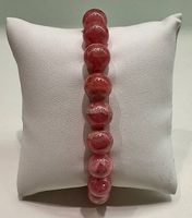 BRACELET BOULES EN RHODOCHROSITE NEUF 