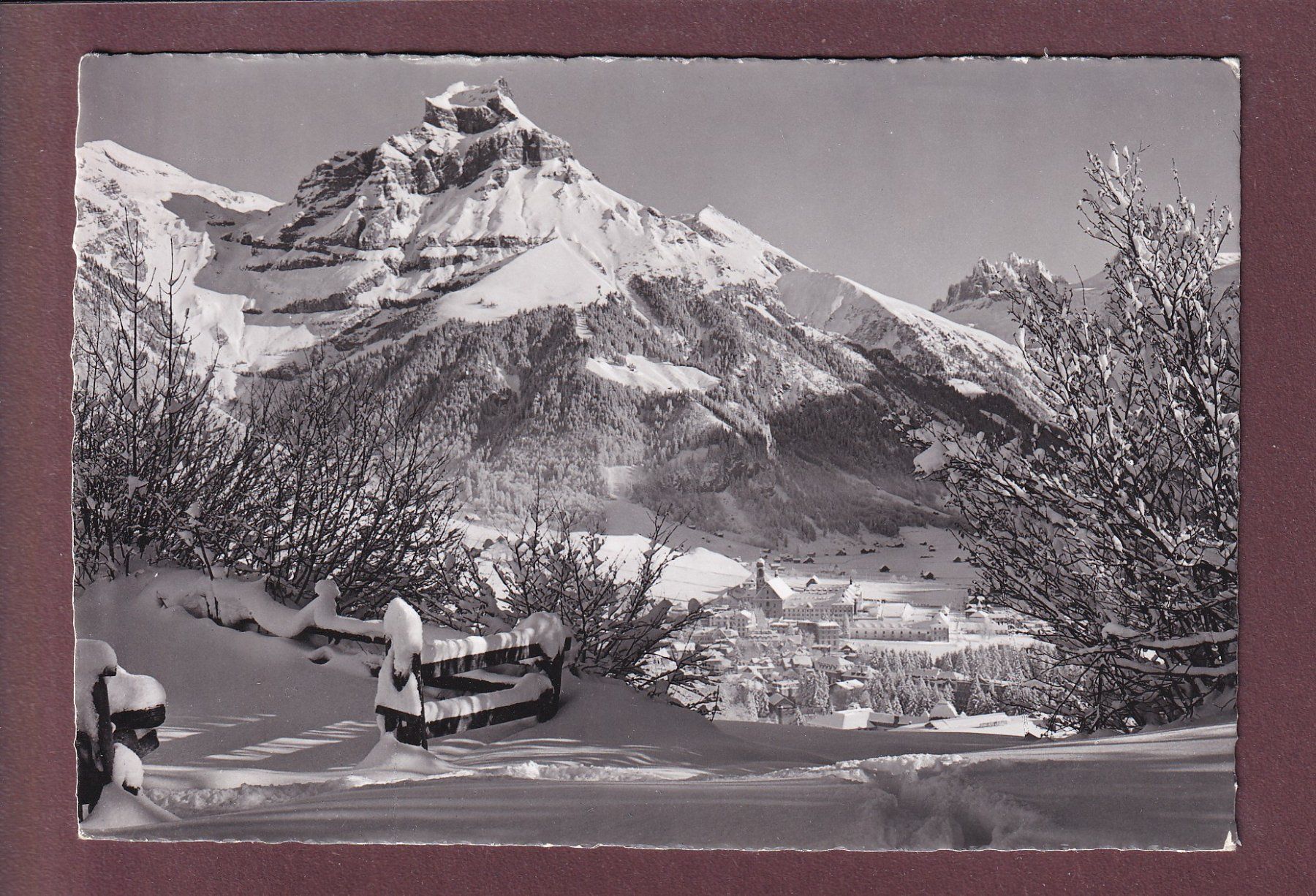 Cartoline postali: Motiv bei ENGELBERG - Hahnen - 1957 – Usato da Pully venduto da nicecards