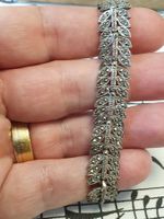MASTERPIECE Jugendstil BLATTRANKEN-Markasiten-Armband-