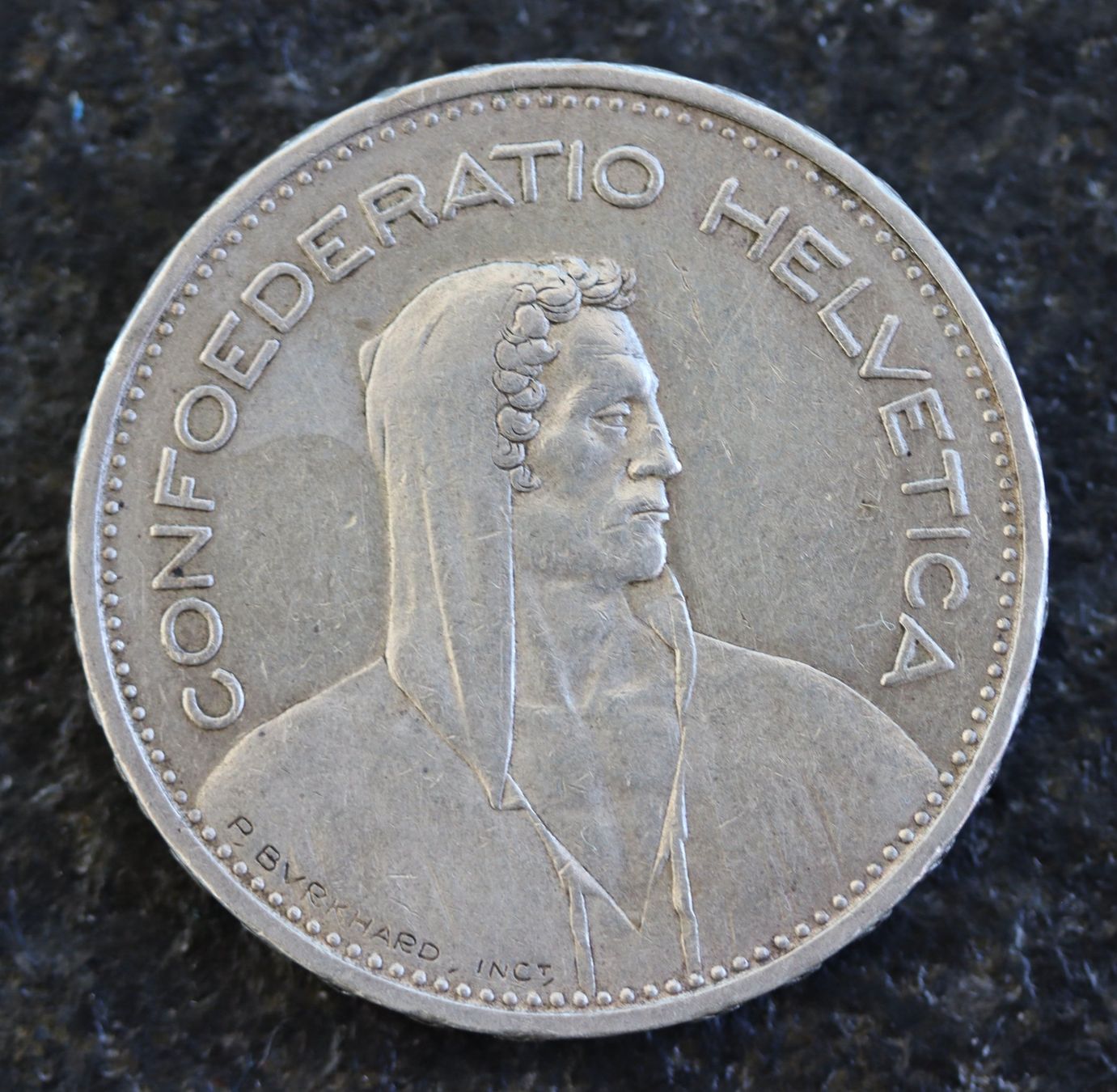 Tutti le monete: 5 CHF 1937 – Usato da Rheinfelden venduto da Fitscherella 1