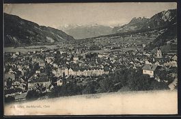 AK Chur, Blick auf die Stadt, 1907