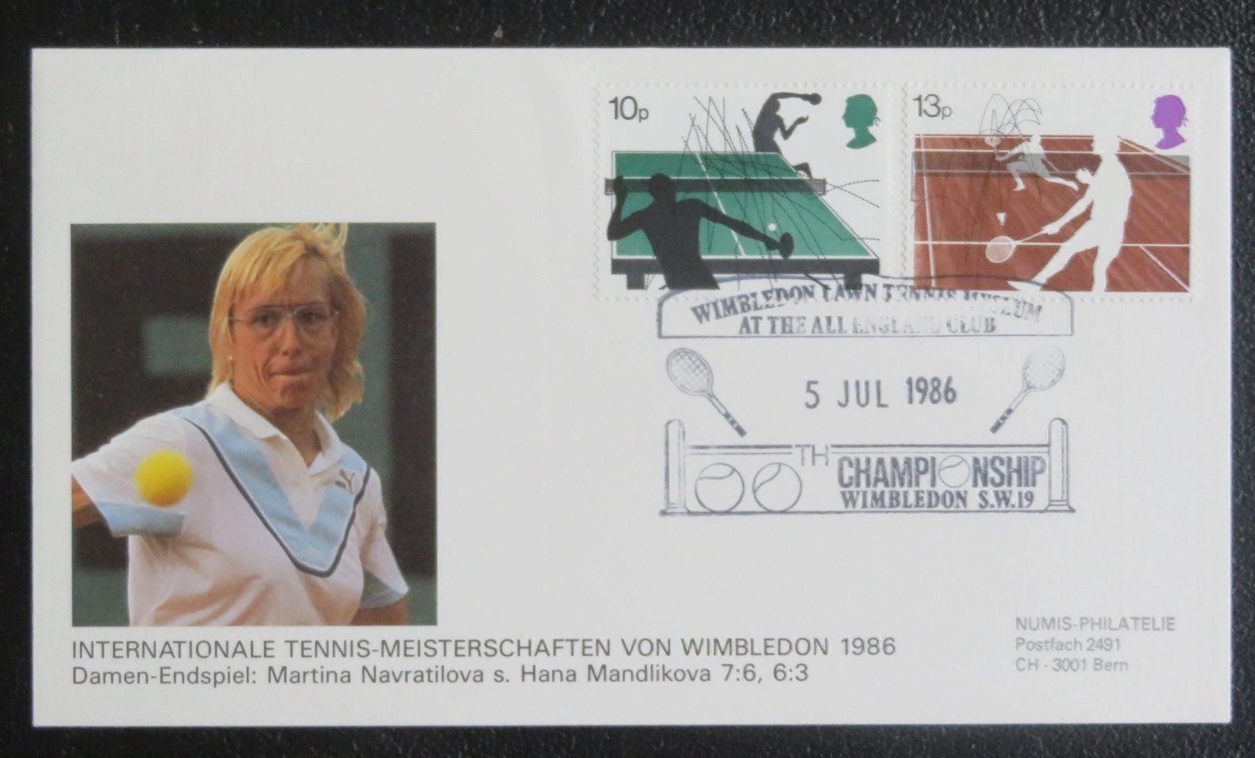 Tutti i francobolli: Ersttagsbrief Steffi Graf, Wimbledon 86 – Nuovo (secondo la descrizione) da Lachen SZ venduto da peace0