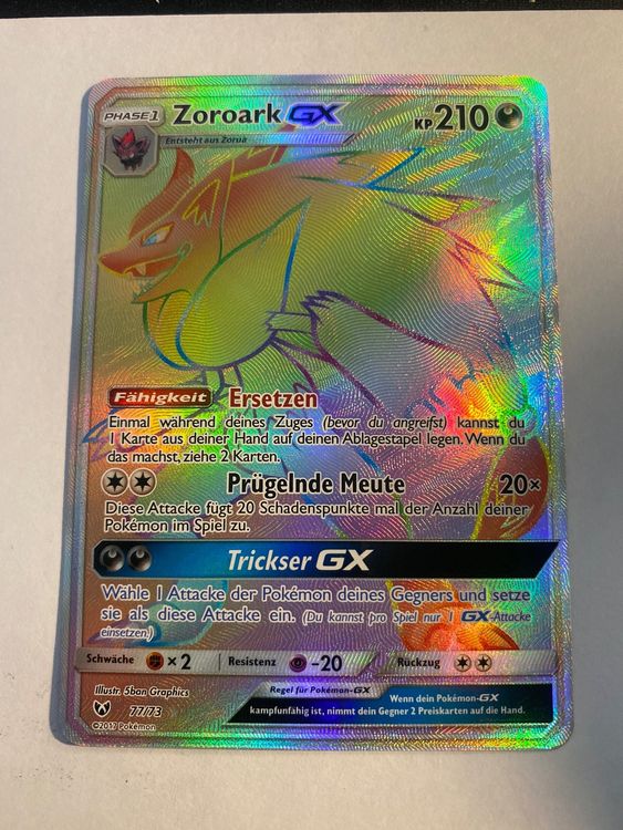 Pokemonkarte Zoroark GX Rainbow Kaufen auf Ricardo