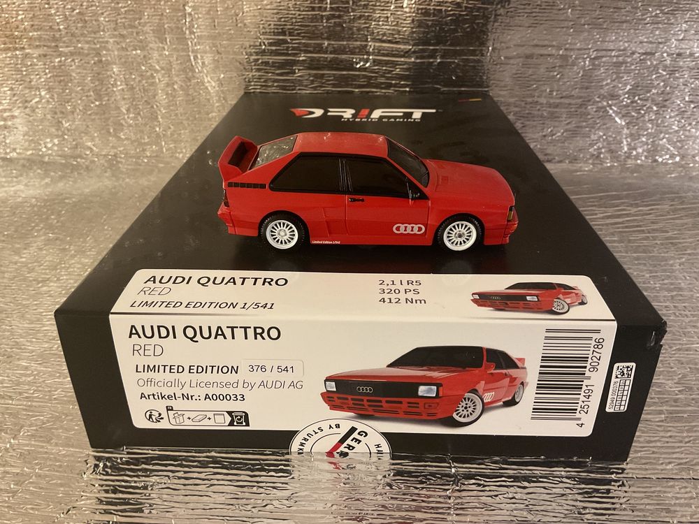 Sturmkind RC Modellbau: Sturmkind Drift Racer Audi Quattro Limited Edition 1:43 – Neu und originalverpackt aus Thun von Velomobil 1