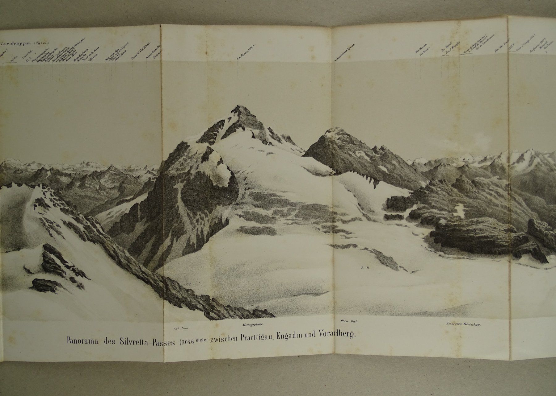 Libri: PANORAMA SILVRETTA PASS, 1866 – Usato da Grüningen venduto da Kartensammler 2