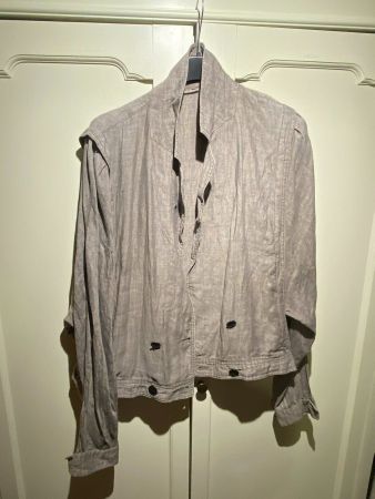 DAMEN JACKE ,GRAU-LEINEN