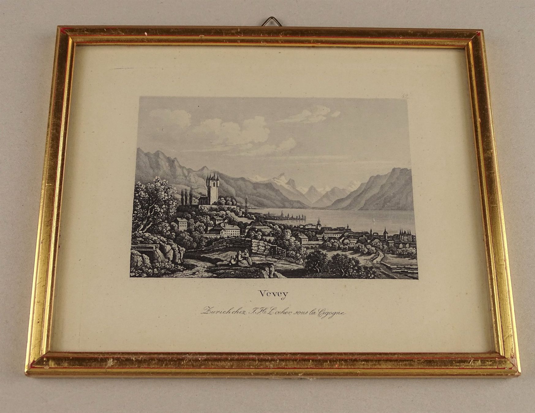 Gravures: VEVEY, VAUD, AQUATINTA, UM 1850 – D'occasion à Grüningen par Kartensammler