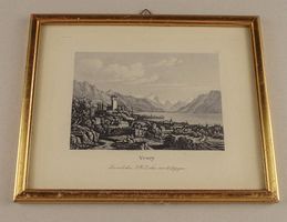 VEVEY, VAUD, AQUATINTA, UM 1850