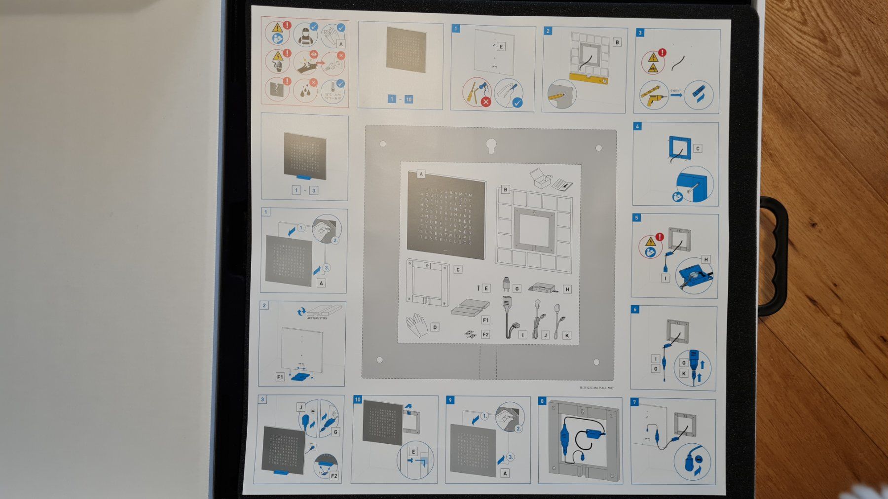 Qlocktwo Orologi: Qlocktwo Classic Acryl 45x45cm – Nuovo (secondo la descrizione) da Brütten venduto da Frohsinn007 4