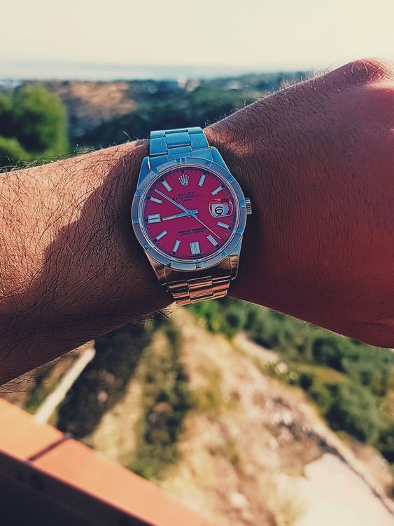 Rolex "Engine Turned Bezel" Aftermarket Dial Kaufen auf Ricardo