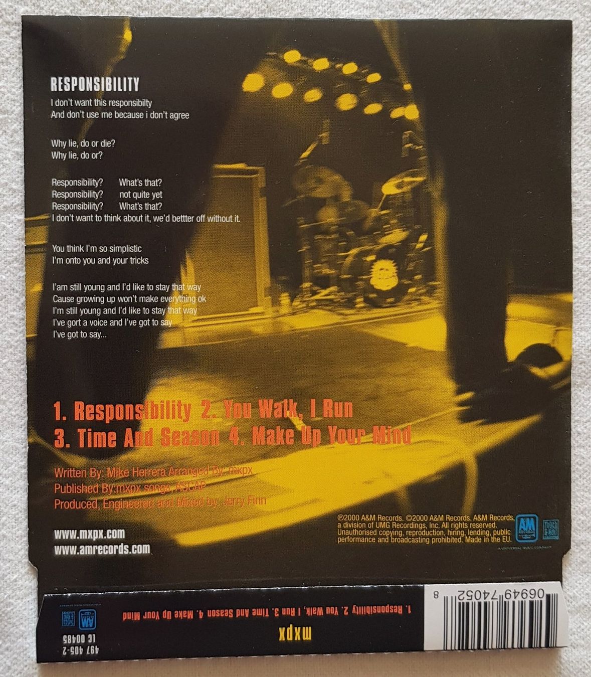 CDs: MxPx – Responsibility - CD - 2000 - A&M Records – Gebraucht aus Uster von Zardodel 1
