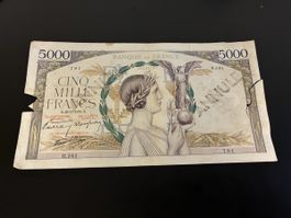 5000 Francs 1939