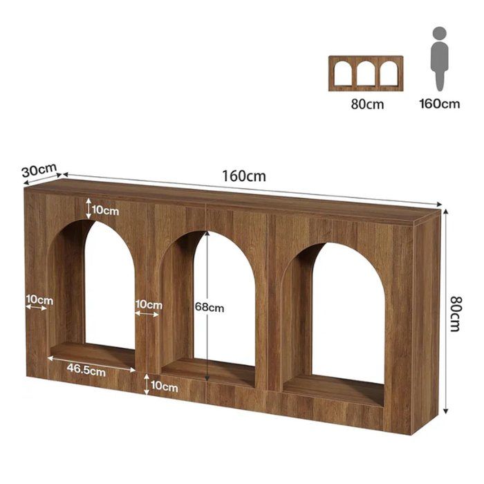 Tavoli: Konsolentisch 160cm Bogenregal 3 Ebenen – Nuovo e nell'imballaggio originale da Gretzenbach venduto da Genfi-Shop 1