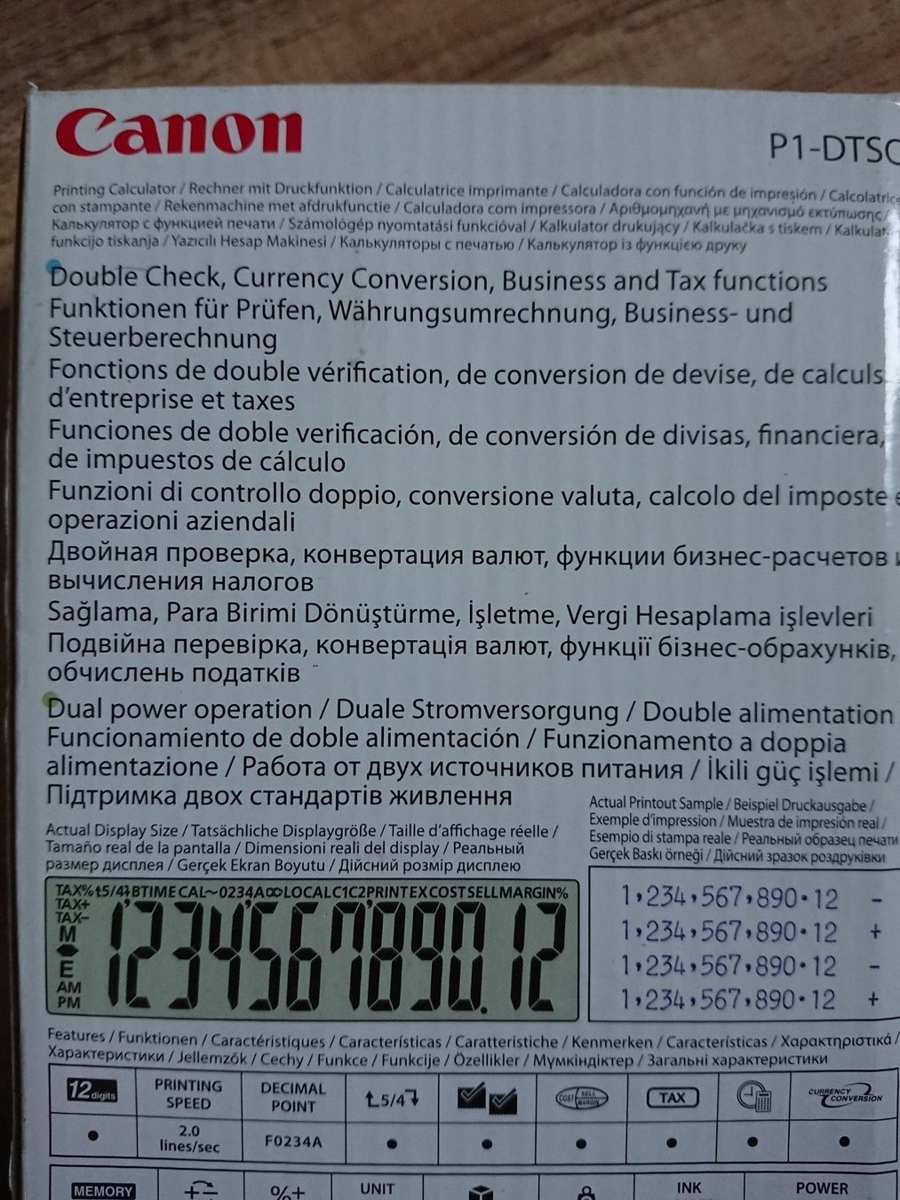 Canon Calcolatrici tascabili: Canon P1-DTSC Printer Calculator NEW – Nuovo e nell'imballaggio originale da Farvagny-le-Grand venduto da LaCaverne 2