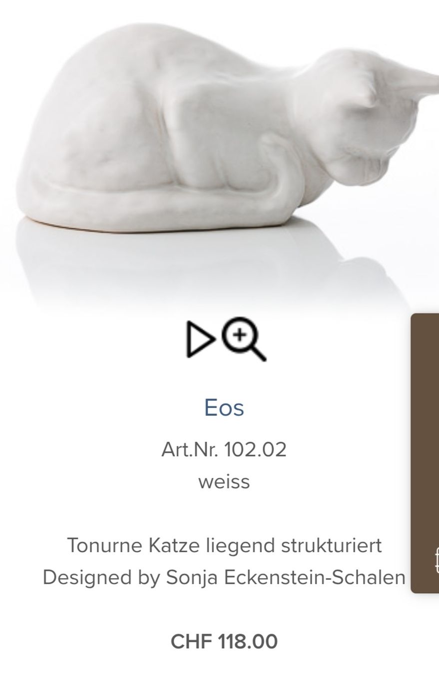 Statuette: Tierurne Katze – Usato da Winterthur venduto da Priscatg