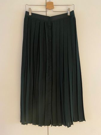 GRACE & MILA Jupe plissée boutonnée vert anglais t.L - NEUVE