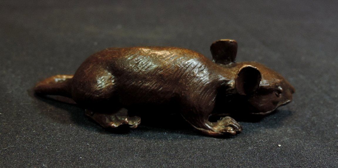 Sculture & Statue: Bronzefigur Maus, kleine Skulptur, Vitrinen Objekt – Usato da Duggingen venduto da roterbambus 2