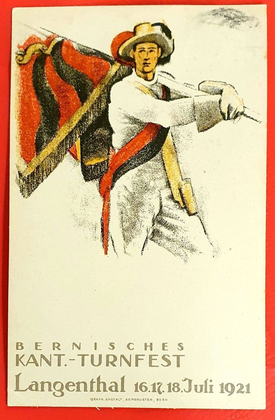 Cartoline postali: Kant. Turnfest Langenthal 1921 – Usato da Kreuzlingen venduto da Rschweiz1