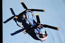 Lego, Hubschrauber, 2 Rotoren, Seilwinde