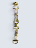 Bracelet vintage CELINE – Bijou couture articulé doré