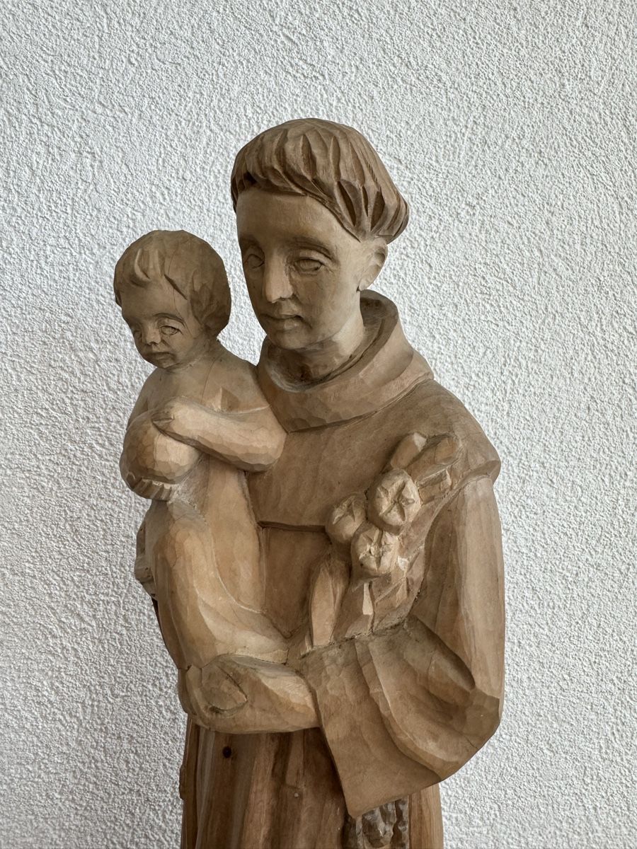 Skulpturen & Statuen: Holzfigur heiliger Antonius mit Kind 45 cm schnitzerei – Gebraucht aus Morges von SevArt 2