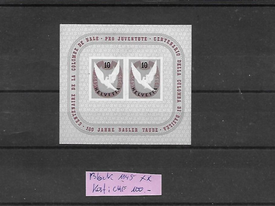 Tous les timbres: Block 1945 ** Kat: CHF 100.- – Neuf (Voir description) à Basel par Ilp